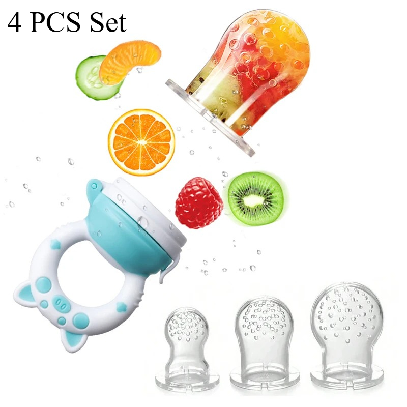 Baby Food Kit - Juego de 4 Alimentadores de Silicona