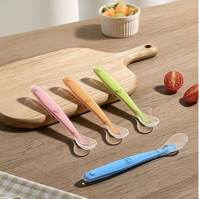 Baby Food Dispensing Spoon - 1/2 Piezas Cuchara de Silicona Suave