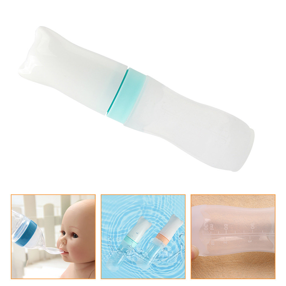 Baby Food Dispensing Spoon - Biberón de Silicona de 120 ml,