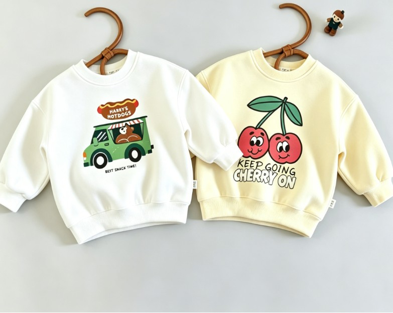 Sudadera de cuello redondo par - Baby Food Apple reseña y precio
